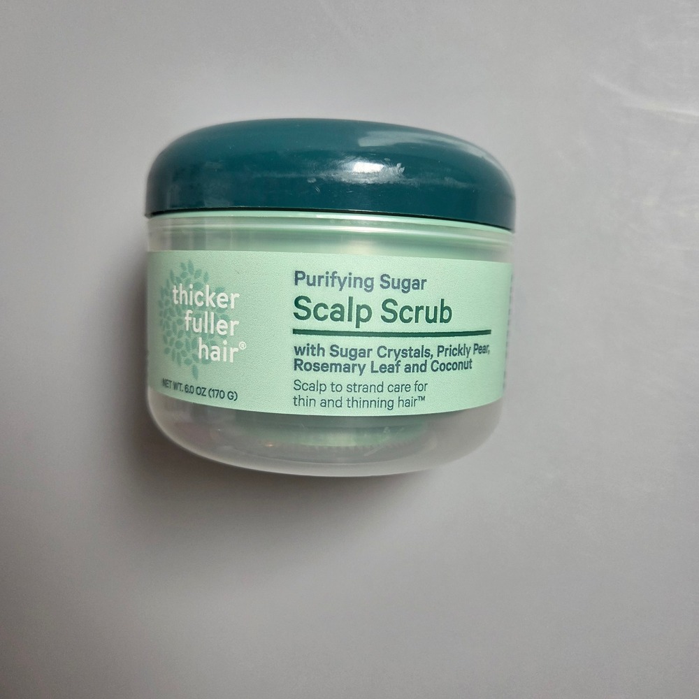 Thicker Fuller Hair Purifying Sugar Scalp Scrub 6.0 oz Thinning Hair Treatment